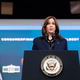 Vice President Kamala Harris delivers remarks on medical debt in the South Court Auditorium of the White House on April 11, 2022, in Washington, DC.